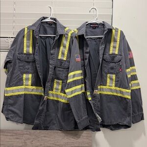 BOCOMAL Bundle of 2 FR Shirt Reflective High Visibility Flame Resistant Shirt XL